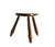 French three-legged stool made of turned wood, circa 1940, in the Dudouyt style, made entirely of solid wood with a...