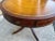 English Antique Federal Style Flame Mahogany Leather Top Drum Table. For Sale - Image 3 of 11