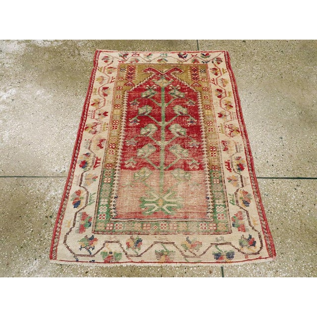 Galerie Shabab Collection Distressed Early 20th Century Turkish Oushak Rug For Sale - Image 4 of 9