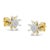 Contemporary 10k Yellow Gold Round and Baguette Diamond Stud Earring (0.50 cttw, H-I Color, I2-I3 Clarity) For Sale - Image 3 of 6