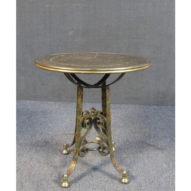 Mid-Century Metal Center Table For Sale - Image 4 of 4