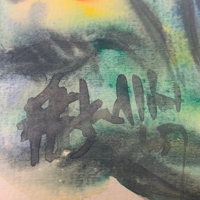 Impressionist 1970s Watercolor Floral Still Life. For Sale - Image 3 of 5