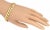 Late 20th Century Monaco Classic 14k Yellow Gold 11mm Wide Flat Cuban Link Bracelet 8.25" For Sale - Image 5 of 6