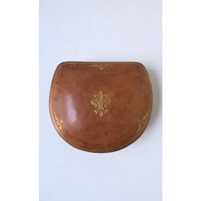 Italian Leather Jewelry Box For Sale - Image 4 of 16