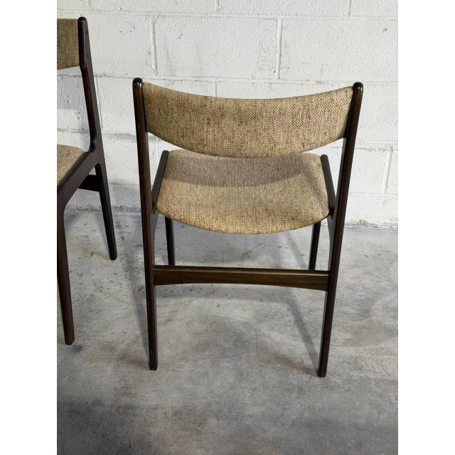 Wood 1960s Pair of Danish Modern in Style of Erik Buch Style Dining Chairs in Dark Stained Oak For Sale - Image 7 of 8