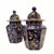 Exceptional pair of earthenware vases, Mason manufacture, England, 19th century, circa 1820. with a hexagonal profile,...