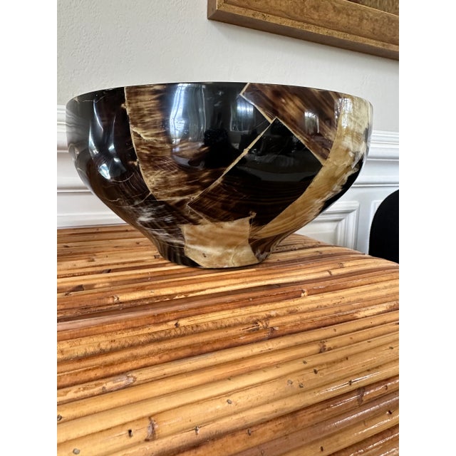 Vintage Extra Large Horn Bowl, Made in France For Sale - Image 9 of 14