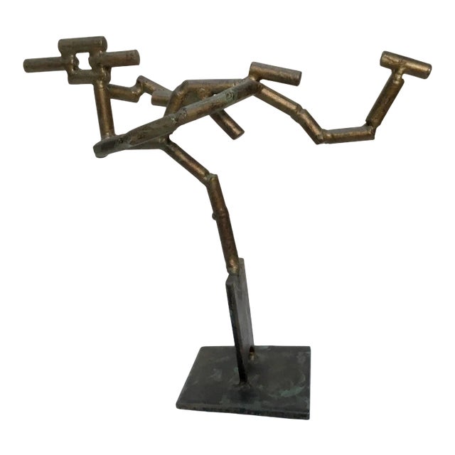 “Soaring” Vintage Abstract Metal Sculpture by Andrew Chambers For Sale