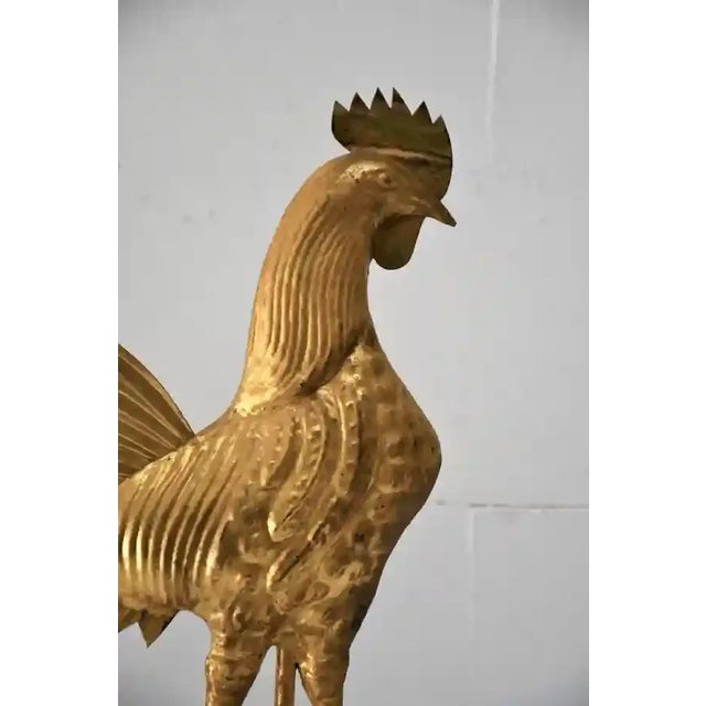19th Century Gilded Rooster Weathervane For Sale In San Francisco - Image 6 of 9