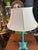 1970s Bright Blue Tall Table Lamp For Sale In Atlanta - Image 6 of 7