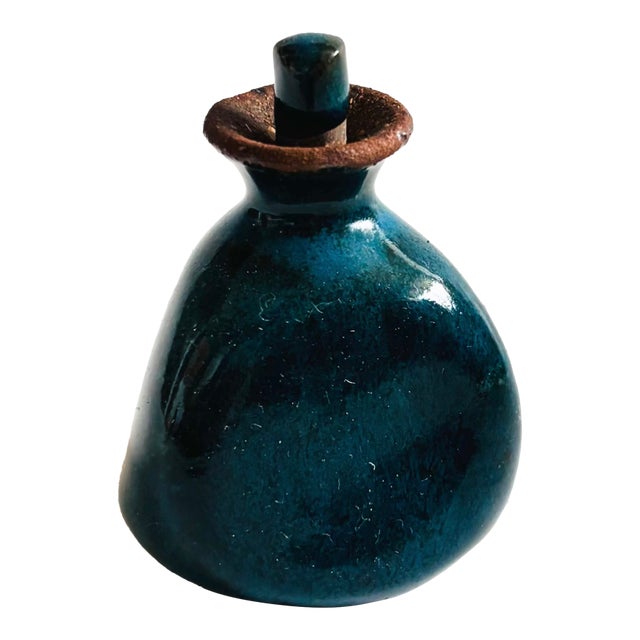 Studio Pottery Perfume Bottle With Dauber For Sale
