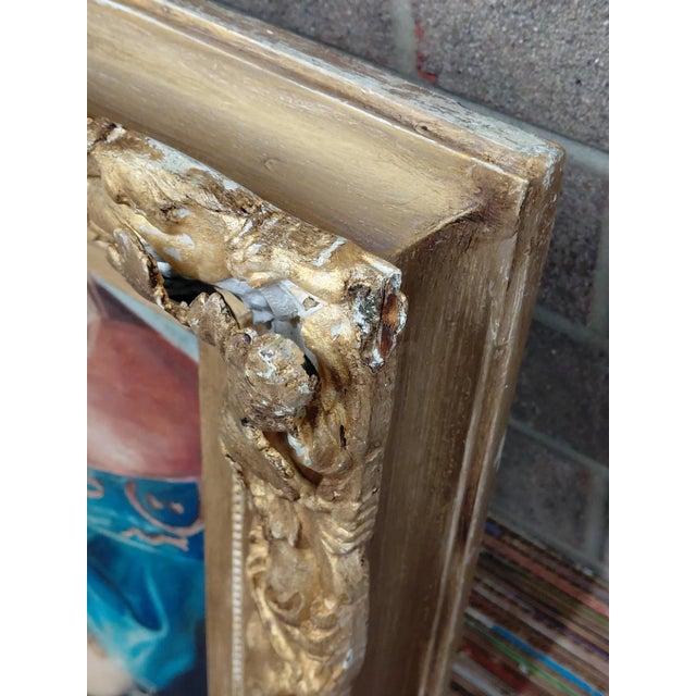 Antique Framed "Leisurely Portrait" Oil on Canvas For Sale - Image 10 of 10