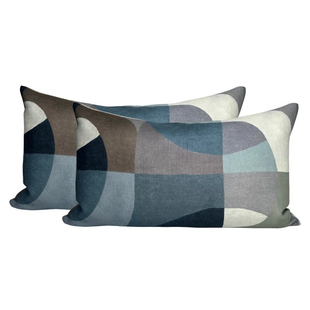 ⭐️ Ships Within 2 Days On the Front: Colonnade Printed Fabric On the Back: Ivory Linen Fabric Designer Fabric Content:...