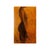 About the painting: this artwork captures the elegant form of a nude figure in profile, set against a textured, warm ochre...