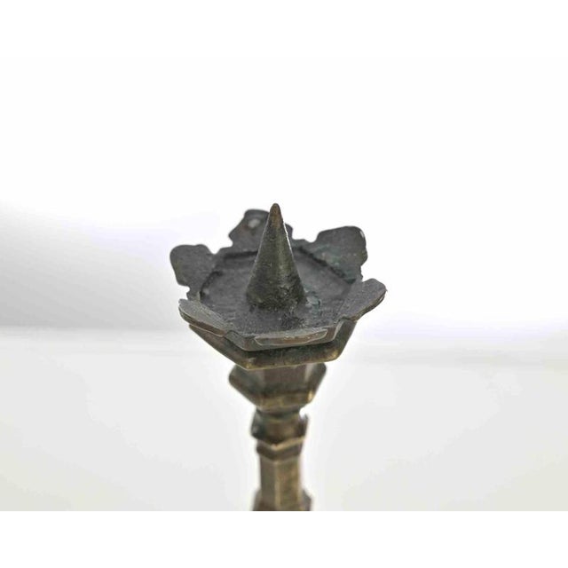 Antique 19th Century Italian Brass Candelabra For Sale - Image 5 of 6