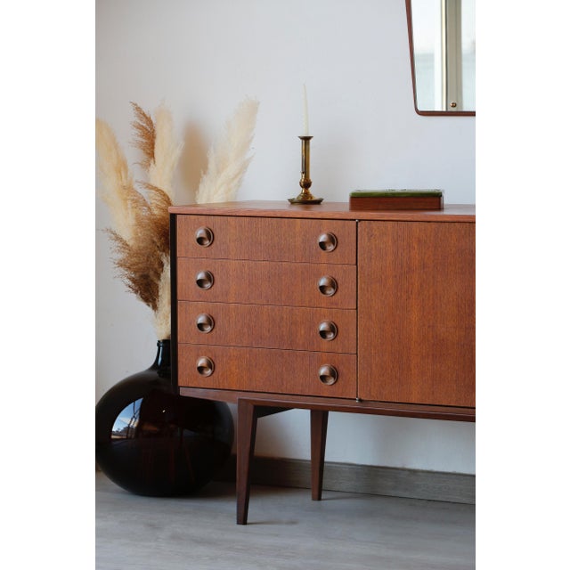 Mid-Century Modern Vintage Scandinavian Teak Sideboard, 1970s For Sale - Image 3 of 18
