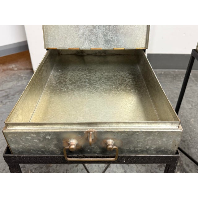 Arteriors Home Lisa Luby Ryan Collection Metal Storage Side Tables, Pair For Sale - Image 9 of 12