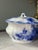 Grindley Antique Victorian w.h. Grindley Flow Blue Lidded Chamber Pot - "Harley" Pattern For Sale - Image 4 of 8