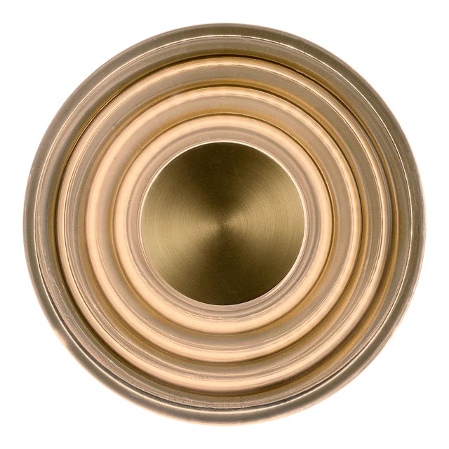Ripple Effect English Brass Glass Wall Light For Sale - Image 6 of 6