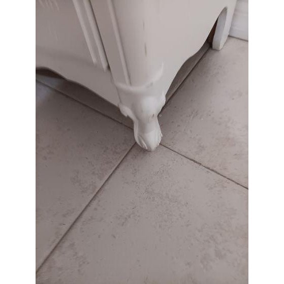 1970s White French Provincial Wood Nightstand Two Drawer For Sale In Naples, FL - Image 6 of 8
