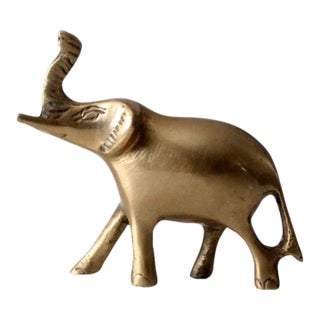 Mid Century Brass Elephant For Sale