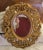 Carved Oval Gold Frame Mirror For Sale - Image 10 of 10
