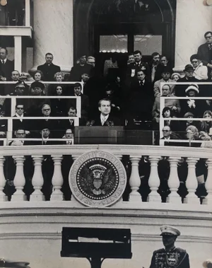 Fred McDarrah, Vintage Print Silver Gelatin Signed Photo President Richard Nixon Innaugural 1992