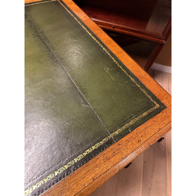 Antique Partners Desk, 1890s For Sale - Image 13 of 14