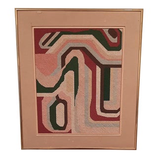 Mid Modern Needlepoint Abstract Wall Art For Sale