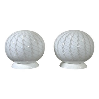 Murano Glass Table Lamps, 1970s, Set of 2 For Sale