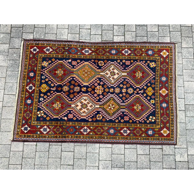 Handwoven Vintage Turkish Konya Wool Rug For Sale In New York - Image 6 of 7