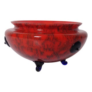 Art Deco Murano Glass Vase, 1990s For Sale