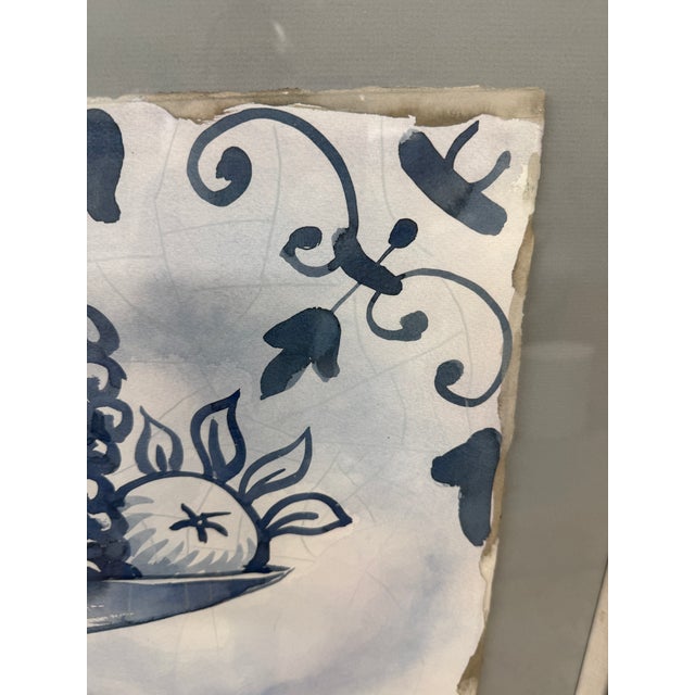 Yellow Patrick Bergsma Lemons on Pedestal Watercolor, Signed For Sale - Image 8 of 12