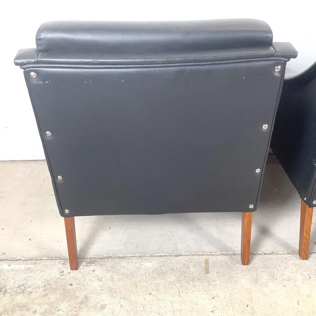 Pair Gio Ponti Style Modernist Armchairs For Sale - Image 14 of 18