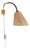 1950s Mid-Century Modern Ajh, Swedish Modern, Adjustable Wall Light, Brass, Pleated Fabric For Sale
