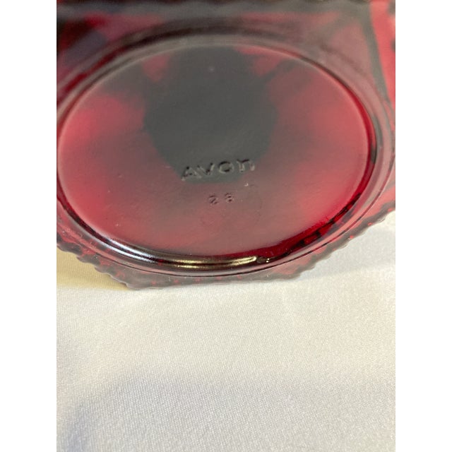 Ruby Red 1970's Ruby Red Cut Glass Decanter and Wine Glasses- 3 Pieces For Sale - Image 8 of 8