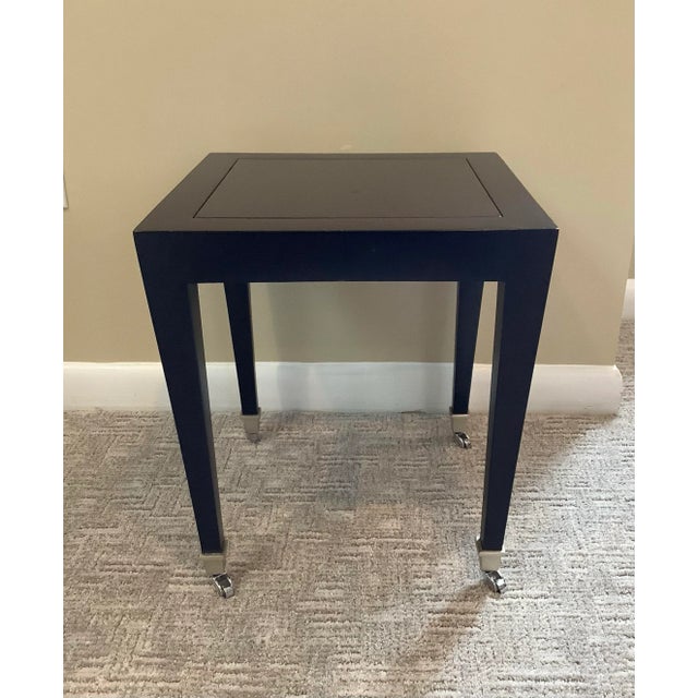 Up for sale is dark wood (espresso) small side table from Donghia. Most of the tables you will see are the taller bigger...