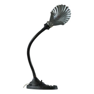 Art Deco Shell Shade Table Lamp, 1950s For Sale