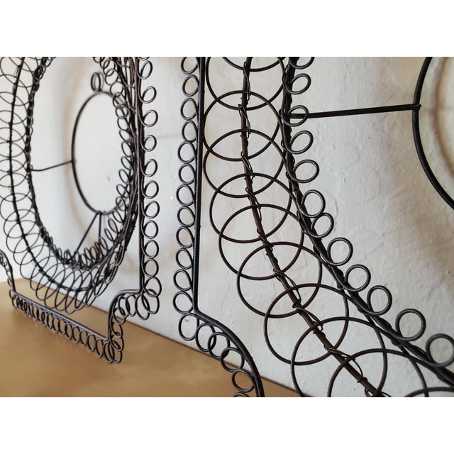 Shabby Chic Decorative Vintage Wire Plate Holders, Set of 2 For Sale - Image 3 of 4