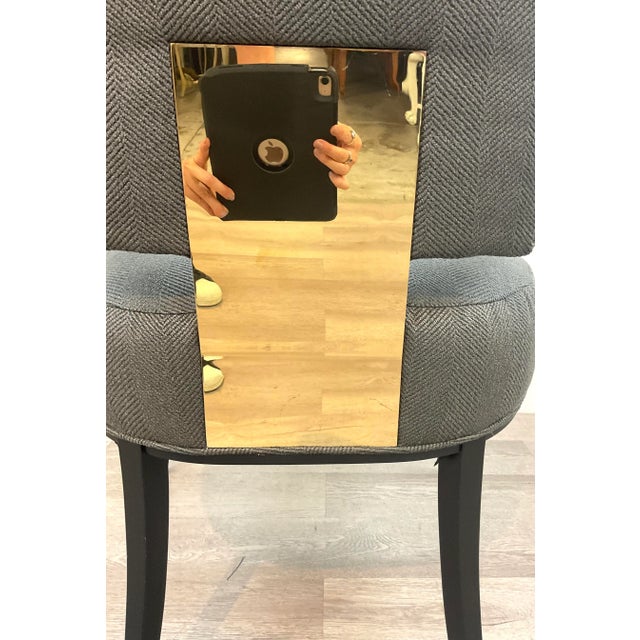 Caracole Couture Charcoal Gray Reserved Seating Dining Chairs Set of 4 For Sale In Atlanta - Image 6 of 8