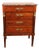 Small Empire Style Commode in Mahogany For Sale
