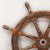 Steering wheel for a yacht/boat, 19th/20th c., Entirely of carved wood with turned spokes and handles, wheel reinforced...