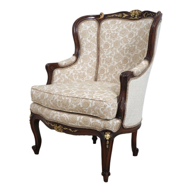French Louis XV Newly Upholstered Living Room Chair For Sale