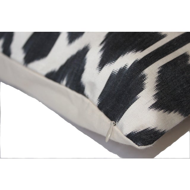 Contemporary Silk Ikat Bohemian Throw Pillow For Sale - Image 4 of 6