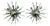 Italian Glass Radiating Pendant Sputnk Sconces - A Pair For Sale