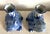 Blue and White Porcelain Frog Candle Stick Holders - A Pair For Sale - Image 4 of 11