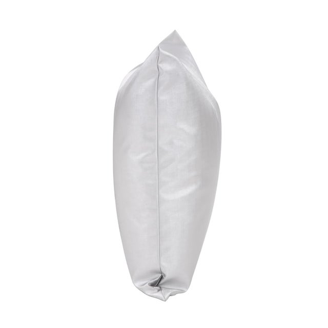20 x 20 Pillow Luxe Mercury Care Instruction : Wipe Clean