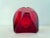 Vintage Mid-Century Modern Viking Ruby Glass Abstract Geometric Ashtray in Mold-Blown Red Glass Round/Triangular Dish For Sale In Columbus - Image 6 of 6
