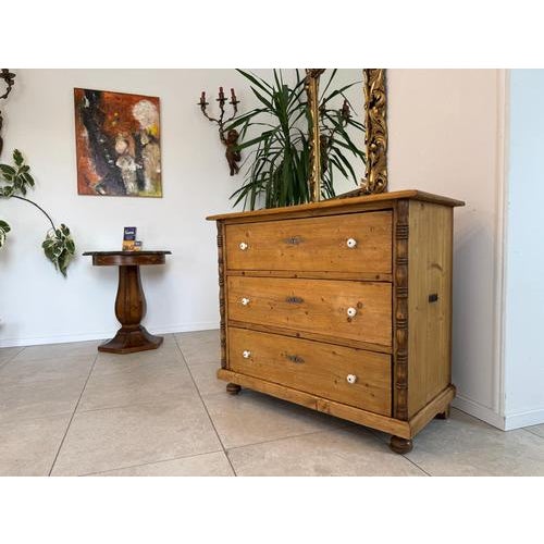 Antique Biedermeier Chest of 3 Drawers For Sale - Image 9 of 18