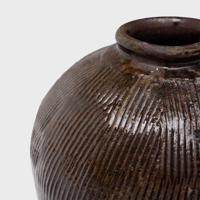 Chinese Ridged Wine Jar, C. 1900 For Sale - Image 4 of 4